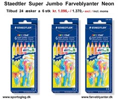 Staedtler Super Jumbo Farveblyanter Neon Tilbud