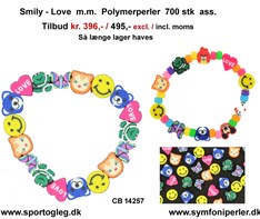 Smily - Love  Polymerperler  Tilbud